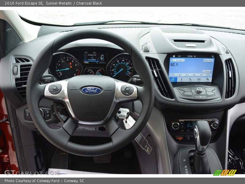 Sunset Metallic / Charcoal Black 2016 Ford Escape SE