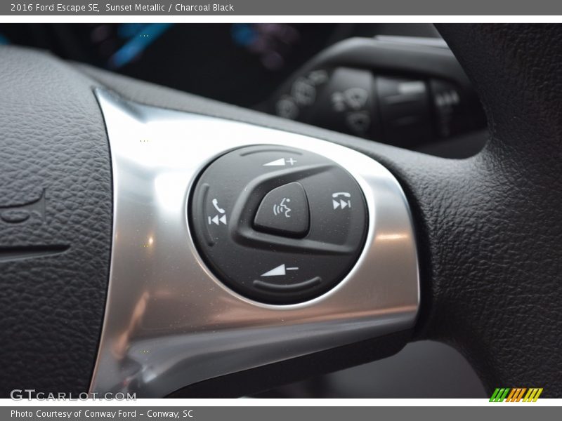 Sunset Metallic / Charcoal Black 2016 Ford Escape SE