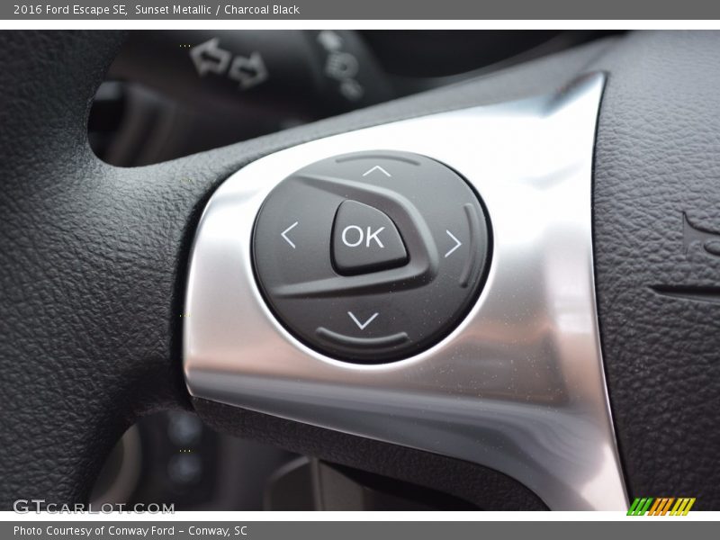 Sunset Metallic / Charcoal Black 2016 Ford Escape SE