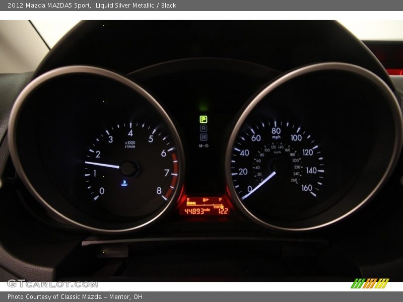 Liquid Silver Metallic / Black 2012 Mazda MAZDA5 Sport