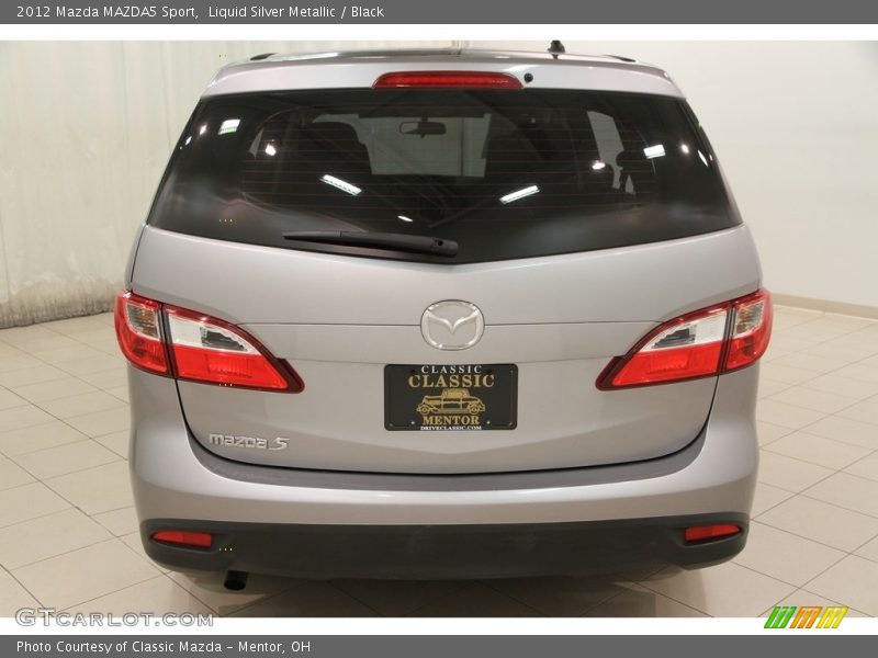 Liquid Silver Metallic / Black 2012 Mazda MAZDA5 Sport