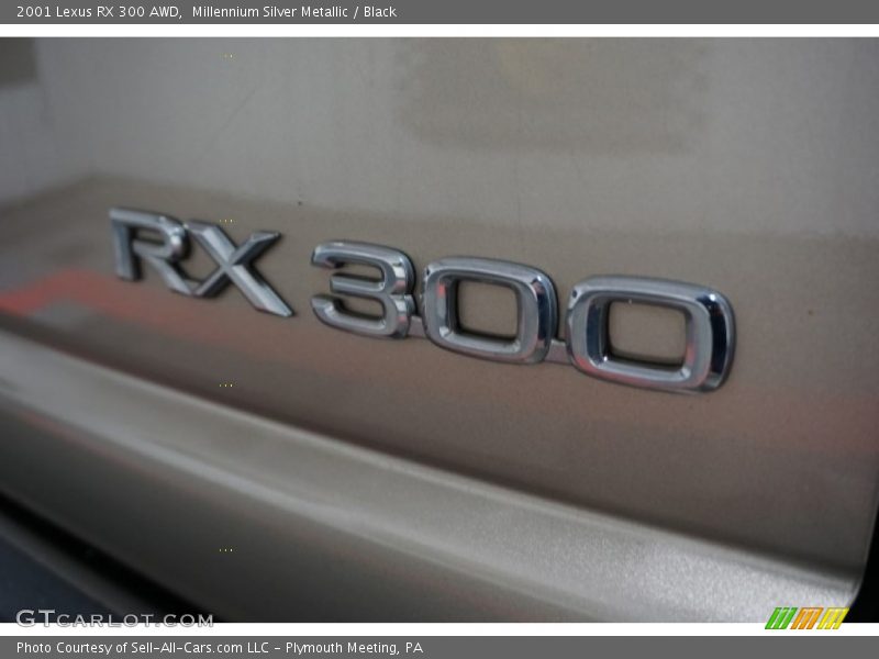 Millennium Silver Metallic / Black 2001 Lexus RX 300 AWD
