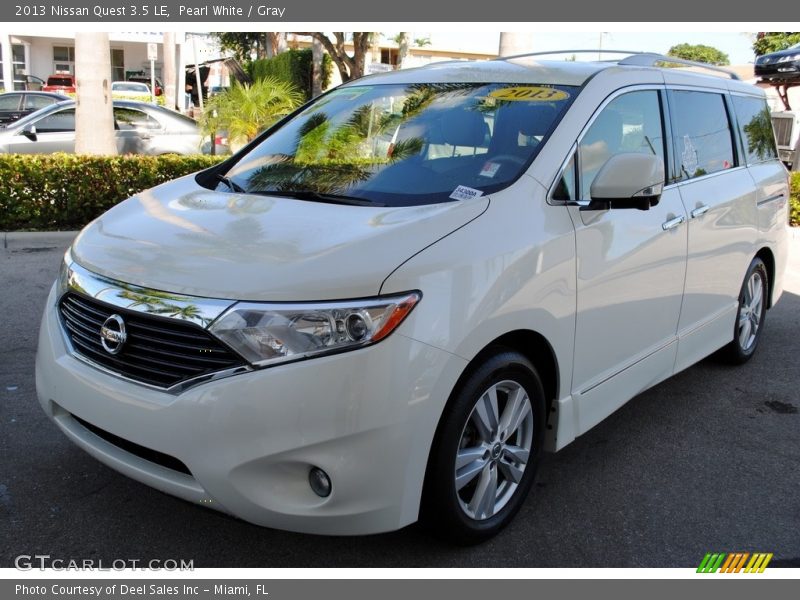 Pearl White / Gray 2013 Nissan Quest 3.5 LE