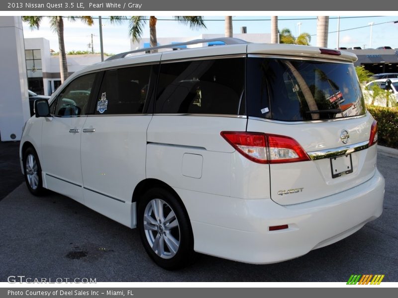 Pearl White / Gray 2013 Nissan Quest 3.5 LE