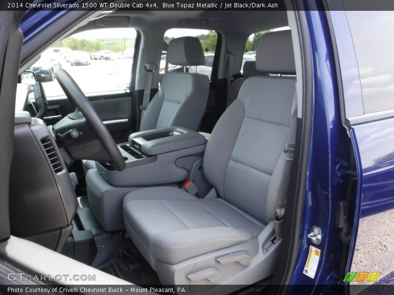 Blue Topaz Metallic / Jet Black/Dark Ash 2014 Chevrolet Silverado 1500 WT Double Cab 4x4