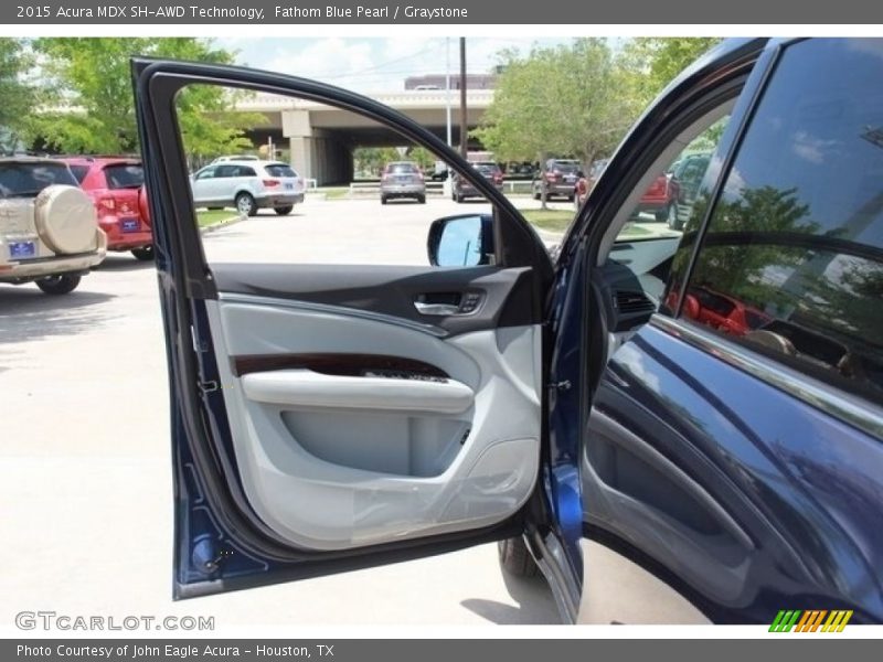 Fathom Blue Pearl / Graystone 2015 Acura MDX SH-AWD Technology