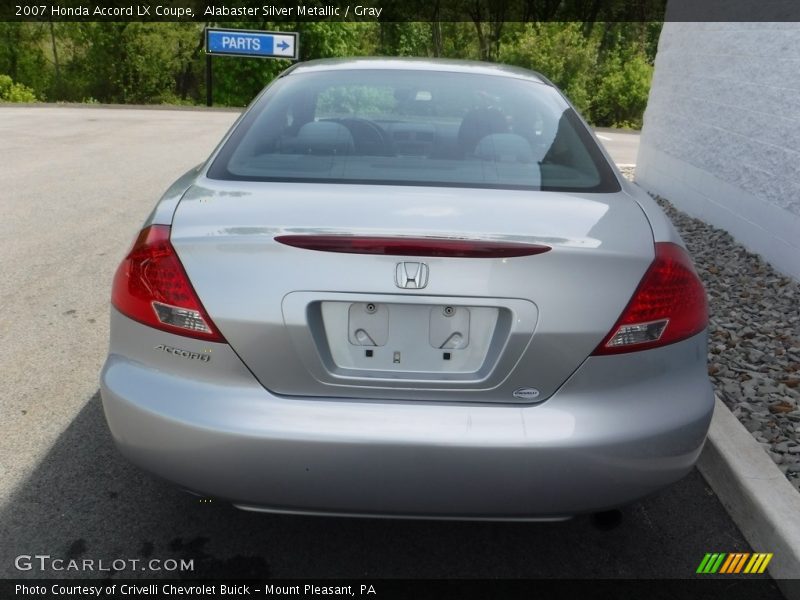 Alabaster Silver Metallic / Gray 2007 Honda Accord LX Coupe