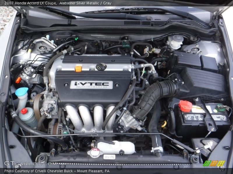 Alabaster Silver Metallic / Gray 2007 Honda Accord LX Coupe