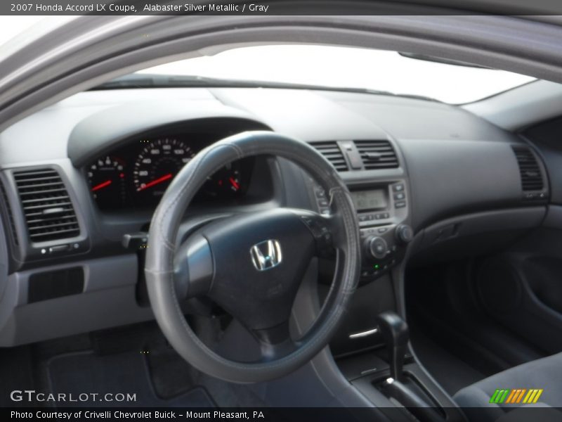 Alabaster Silver Metallic / Gray 2007 Honda Accord LX Coupe