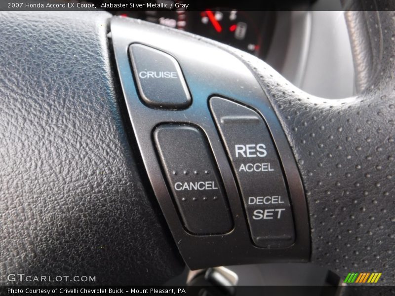 Alabaster Silver Metallic / Gray 2007 Honda Accord LX Coupe
