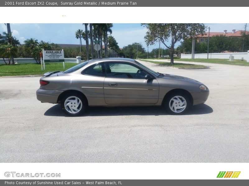 Sunray Gold Metallic / Medium Prairie Tan 2001 Ford Escort ZX2 Coupe