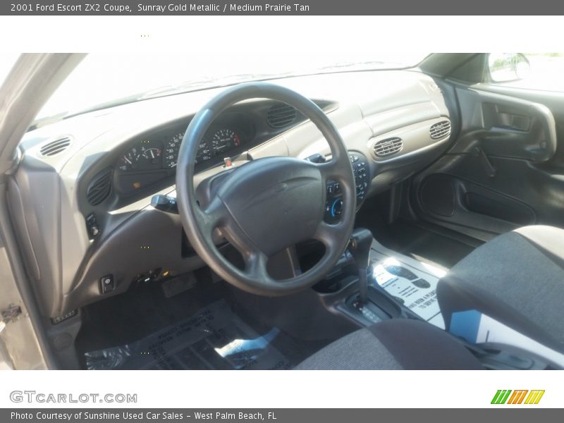 Sunray Gold Metallic / Medium Prairie Tan 2001 Ford Escort ZX2 Coupe