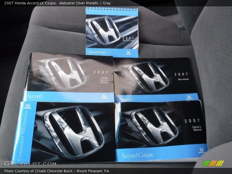 Alabaster Silver Metallic / Gray 2007 Honda Accord LX Coupe