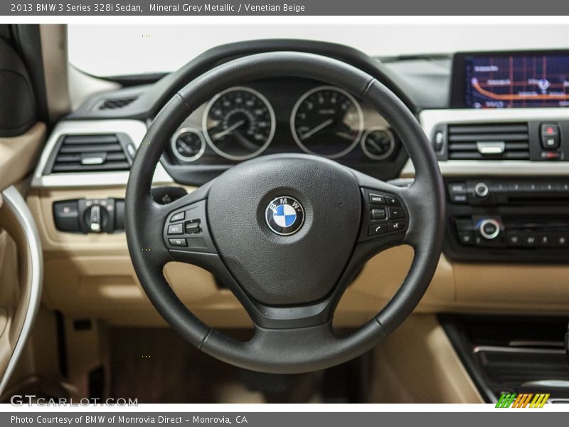 Mineral Grey Metallic / Venetian Beige 2013 BMW 3 Series 328i Sedan