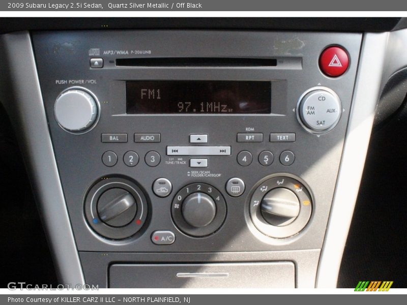 Quartz Silver Metallic / Off Black 2009 Subaru Legacy 2.5i Sedan