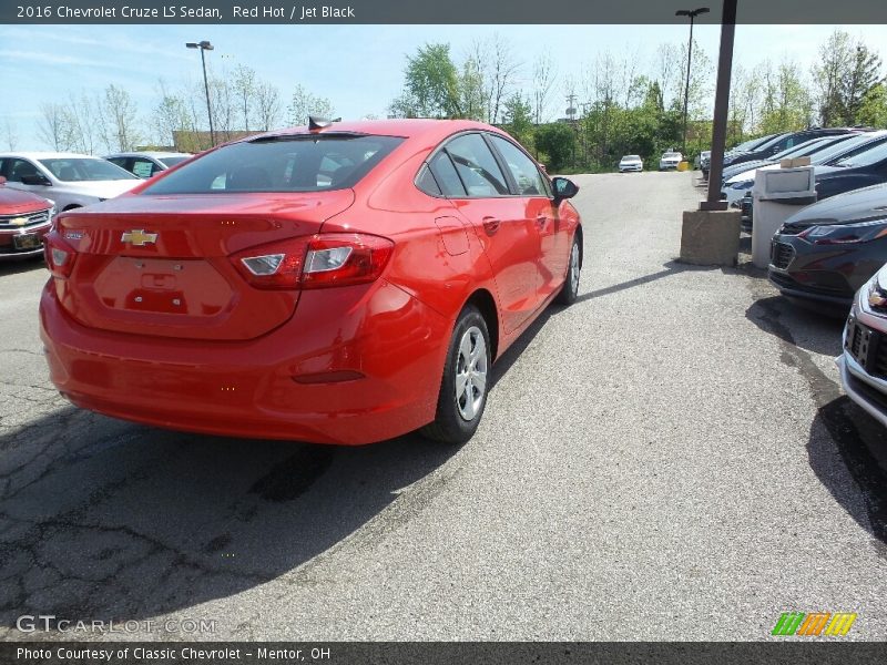 Red Hot / Jet Black 2016 Chevrolet Cruze LS Sedan