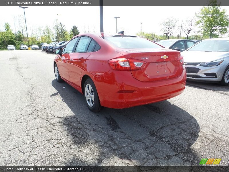 Red Hot / Jet Black 2016 Chevrolet Cruze LS Sedan