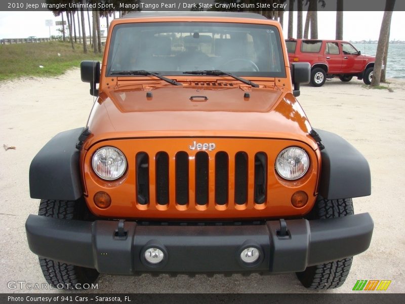 Mango Tango Pearl / Dark Slate Gray/Medium Slate Gray 2010 Jeep Wrangler Unlimited Sport