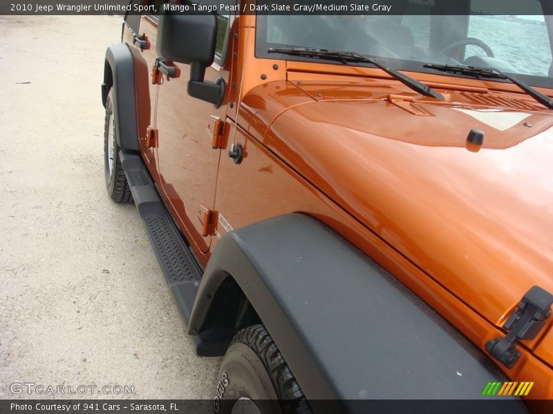 Mango Tango Pearl / Dark Slate Gray/Medium Slate Gray 2010 Jeep Wrangler Unlimited Sport