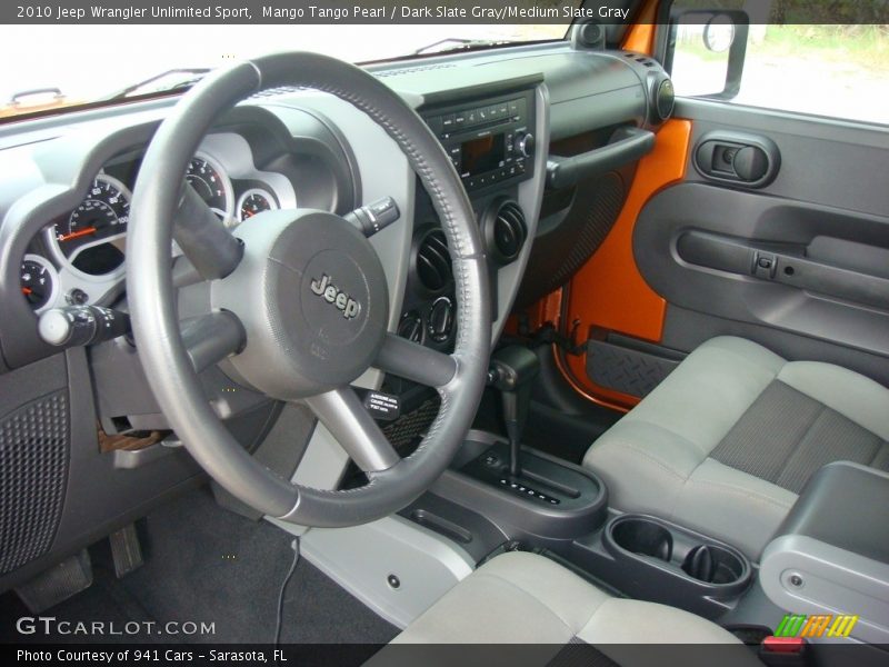 Mango Tango Pearl / Dark Slate Gray/Medium Slate Gray 2010 Jeep Wrangler Unlimited Sport