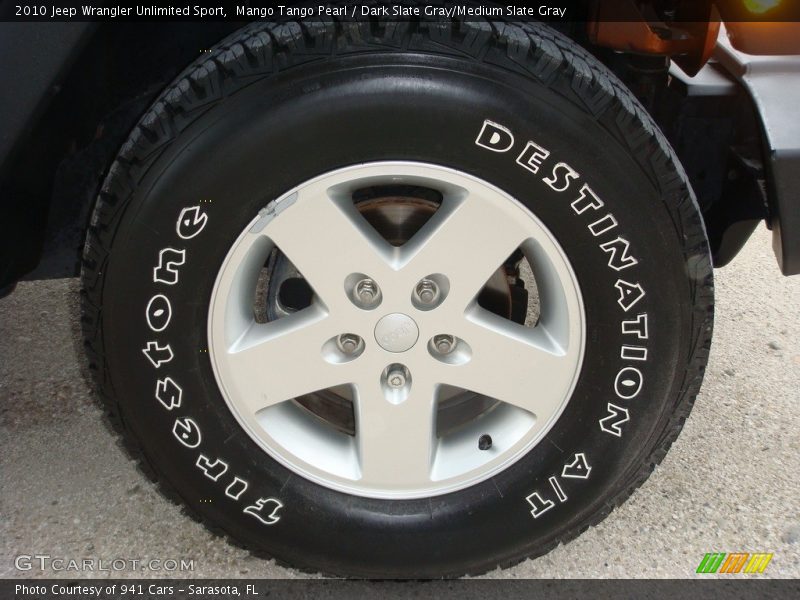 Mango Tango Pearl / Dark Slate Gray/Medium Slate Gray 2010 Jeep Wrangler Unlimited Sport