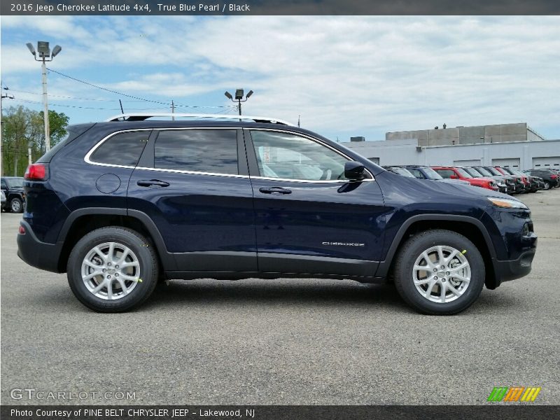 True Blue Pearl / Black 2016 Jeep Cherokee Latitude 4x4