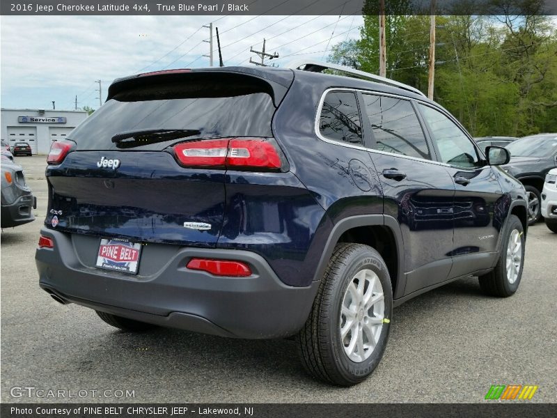 True Blue Pearl / Black 2016 Jeep Cherokee Latitude 4x4