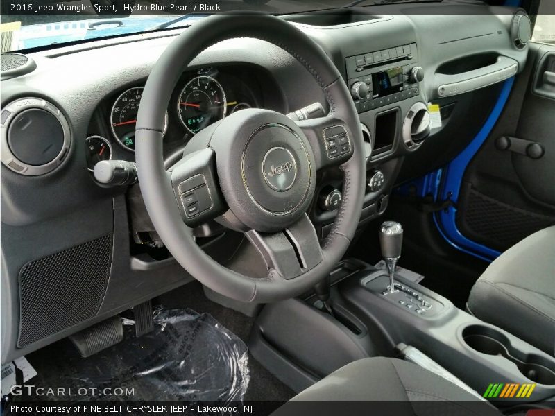 Hydro Blue Pearl / Black 2016 Jeep Wrangler Sport