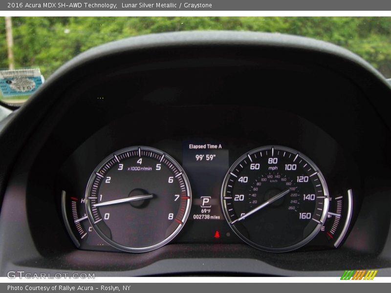 Lunar Silver Metallic / Graystone 2016 Acura MDX SH-AWD Technology
