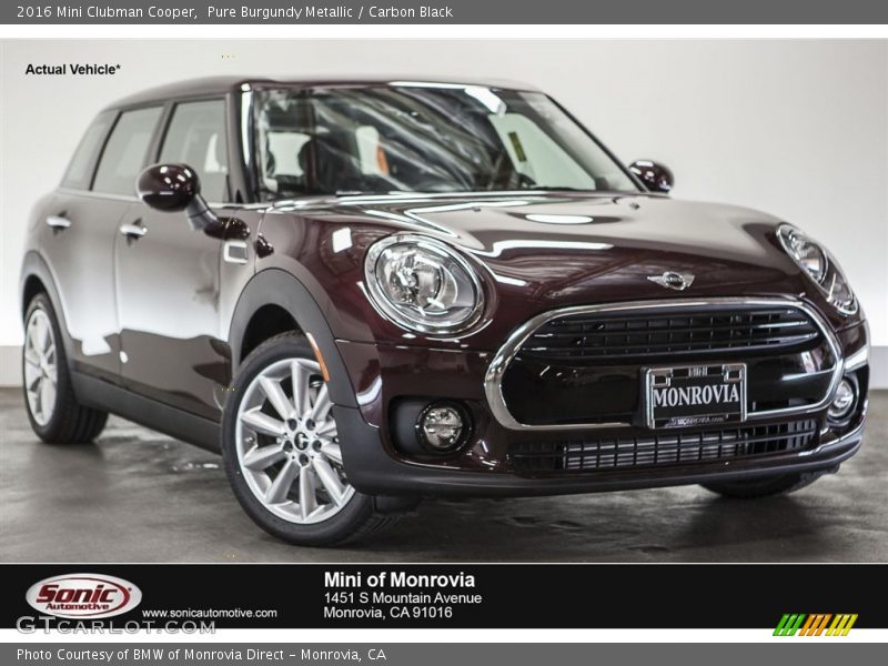 Pure Burgundy Metallic / Carbon Black 2016 Mini Clubman Cooper