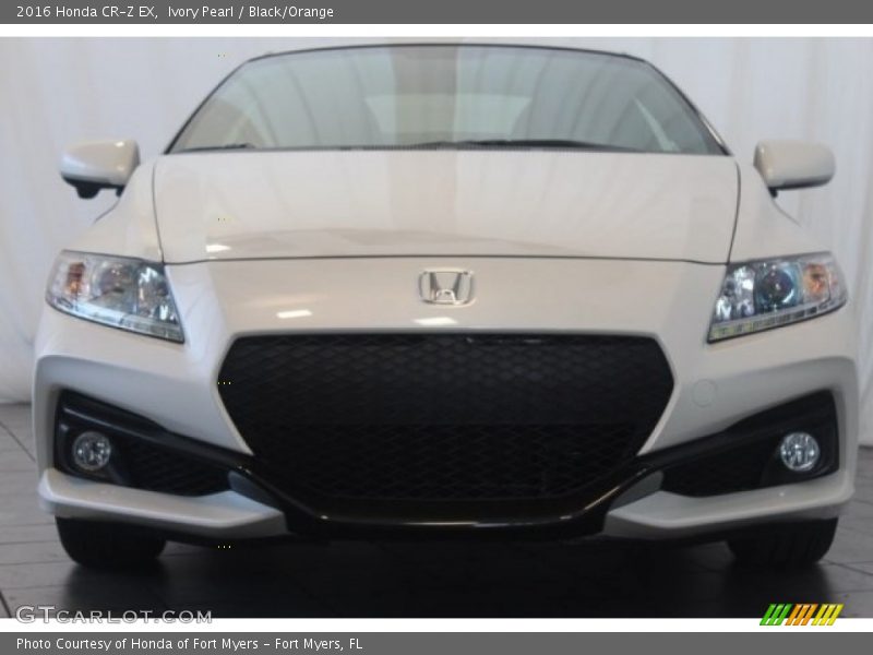 Ivory Pearl / Black/Orange 2016 Honda CR-Z EX