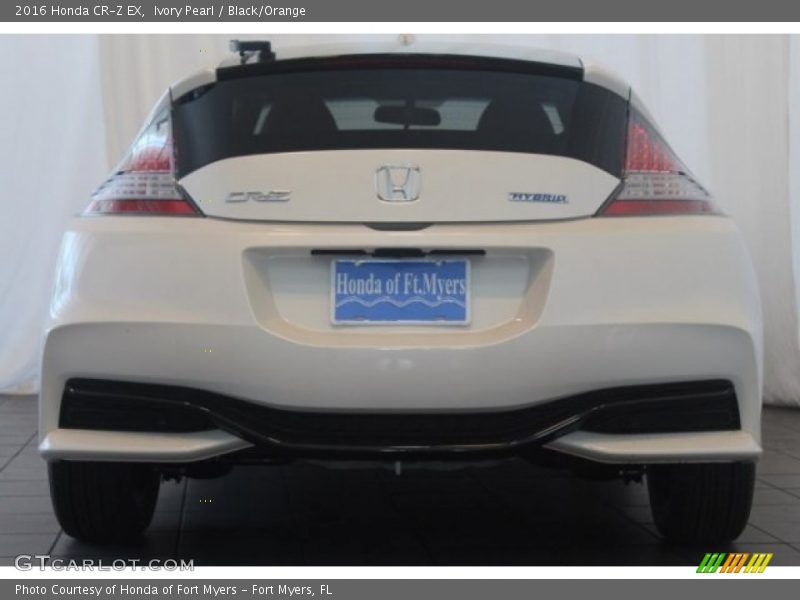 Ivory Pearl / Black/Orange 2016 Honda CR-Z EX