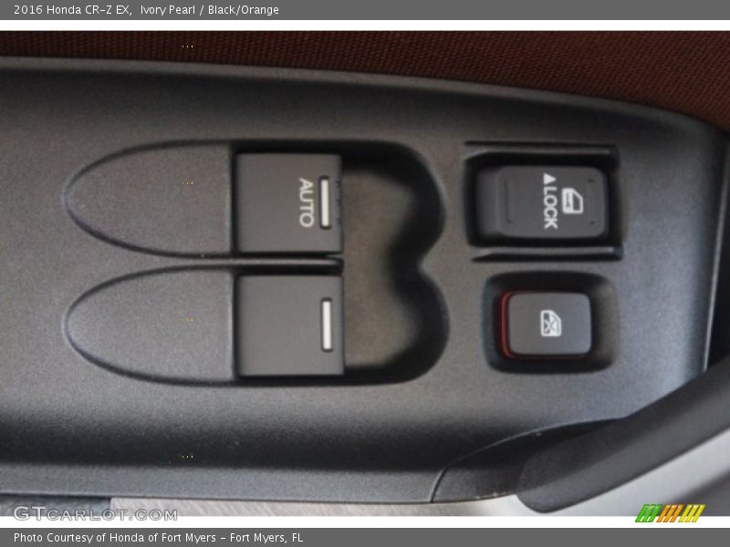 Ivory Pearl / Black/Orange 2016 Honda CR-Z EX