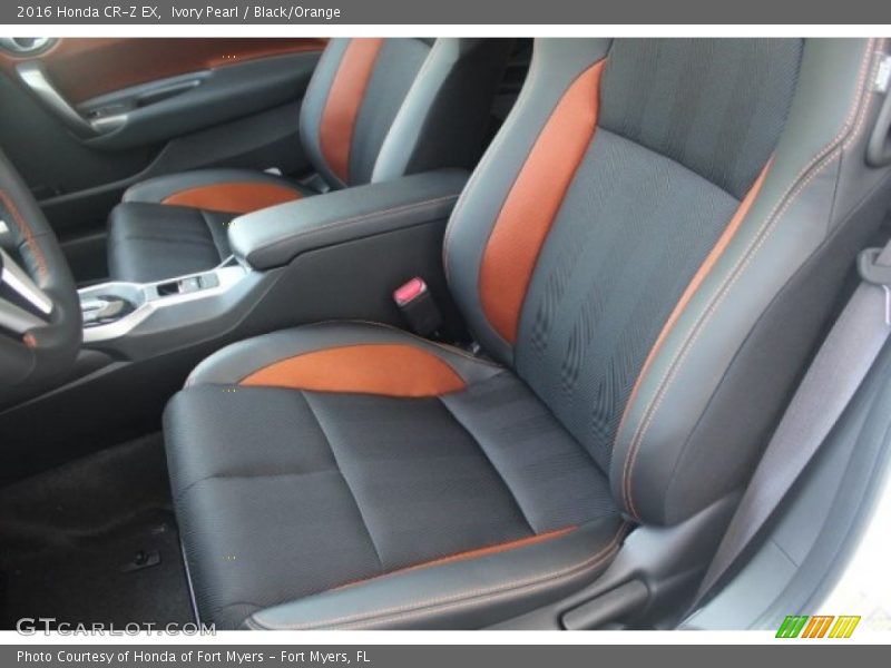 Ivory Pearl / Black/Orange 2016 Honda CR-Z EX