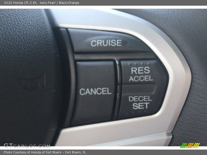Ivory Pearl / Black/Orange 2016 Honda CR-Z EX