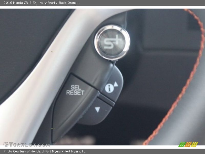 Ivory Pearl / Black/Orange 2016 Honda CR-Z EX