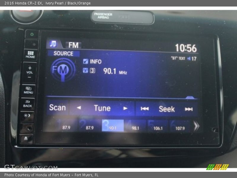 Ivory Pearl / Black/Orange 2016 Honda CR-Z EX