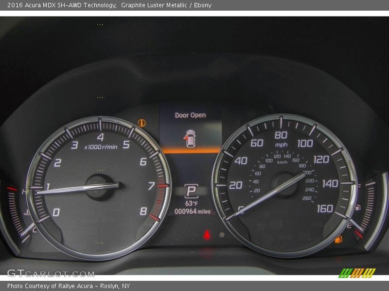 Graphite Luster Metallic / Ebony 2016 Acura MDX SH-AWD Technology