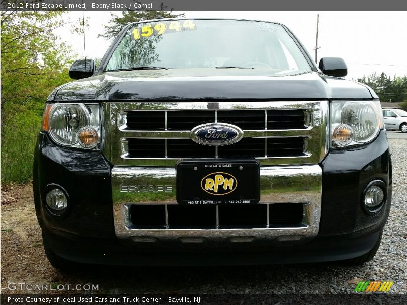 Ebony Black / Camel 2012 Ford Escape Limited