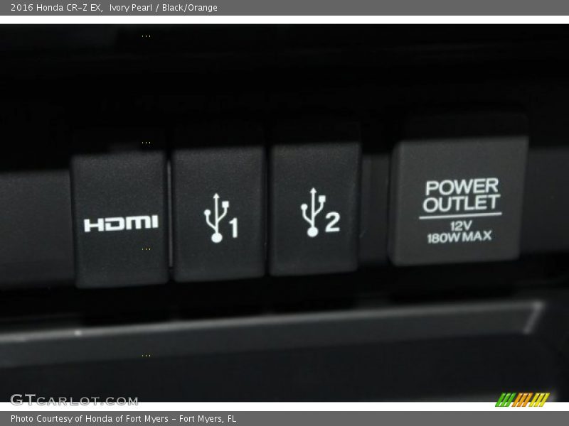 Ivory Pearl / Black/Orange 2016 Honda CR-Z EX