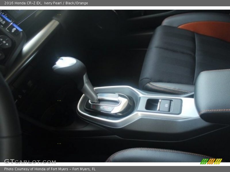 Ivory Pearl / Black/Orange 2016 Honda CR-Z EX