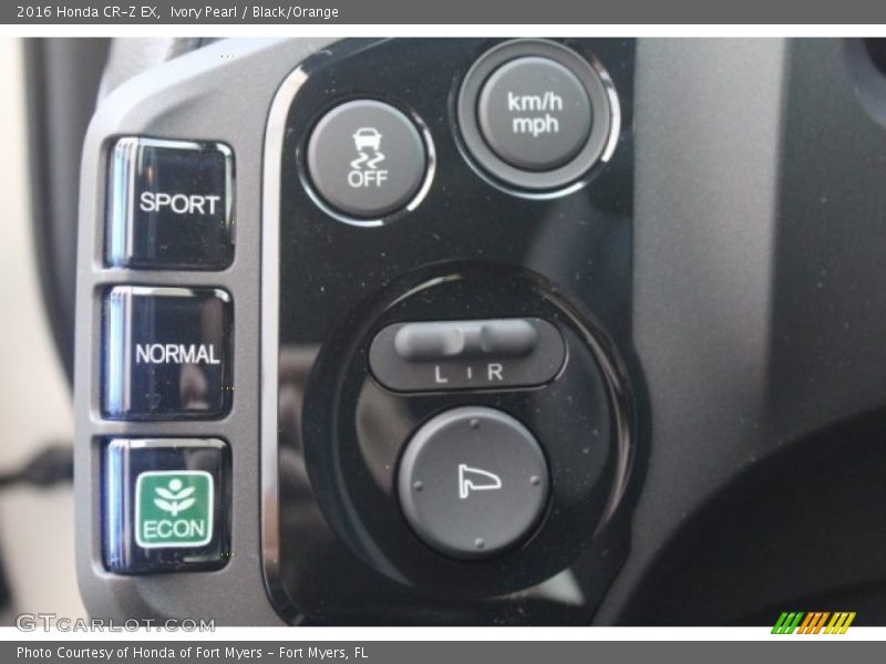 Ivory Pearl / Black/Orange 2016 Honda CR-Z EX