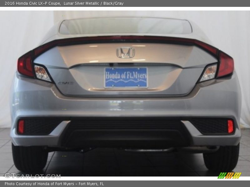 Lunar Silver Metallic / Black/Gray 2016 Honda Civic LX-P Coupe