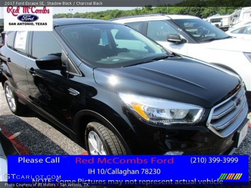 Shadow Black / Charcoal Black 2017 Ford Escape SE