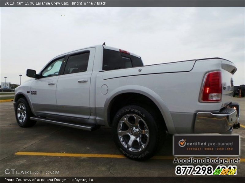 Bright White / Black 2013 Ram 1500 Laramie Crew Cab