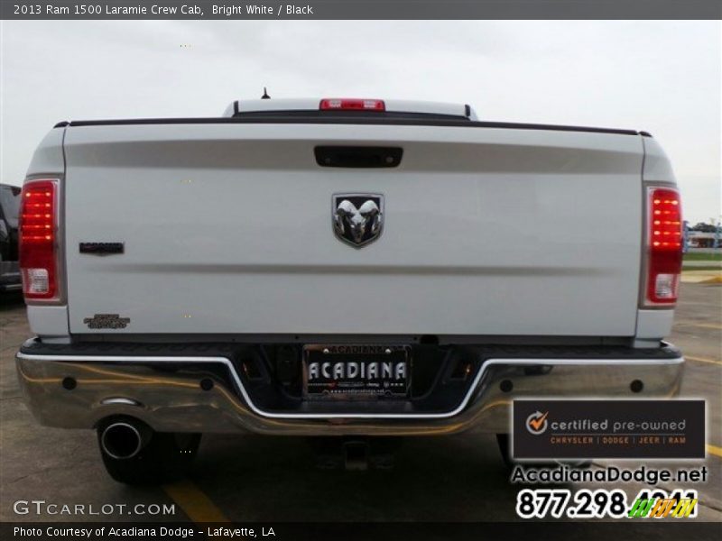 Bright White / Black 2013 Ram 1500 Laramie Crew Cab