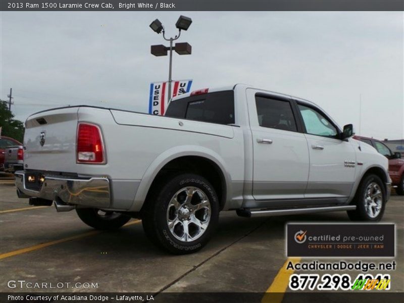 Bright White / Black 2013 Ram 1500 Laramie Crew Cab