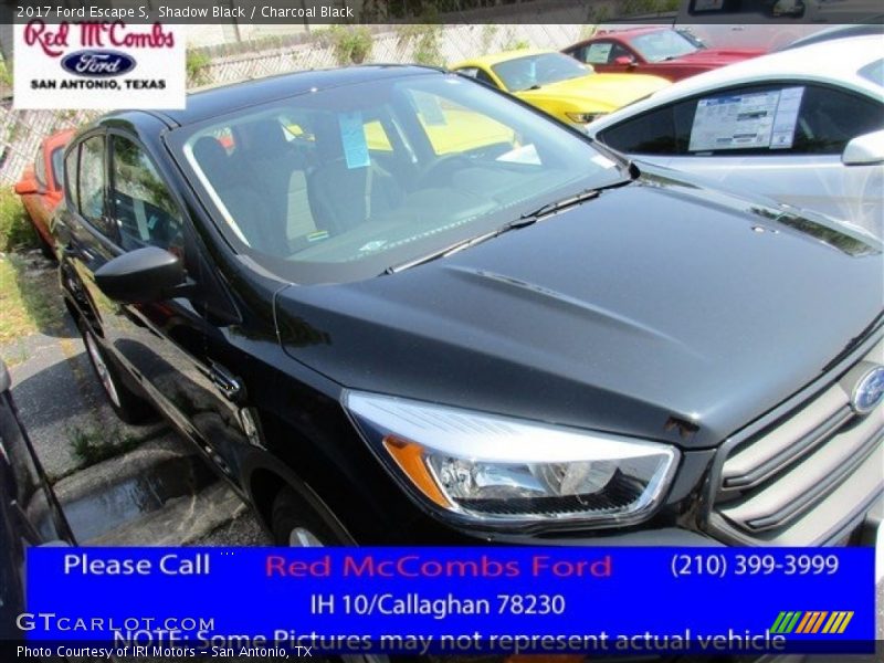 Shadow Black / Charcoal Black 2017 Ford Escape S