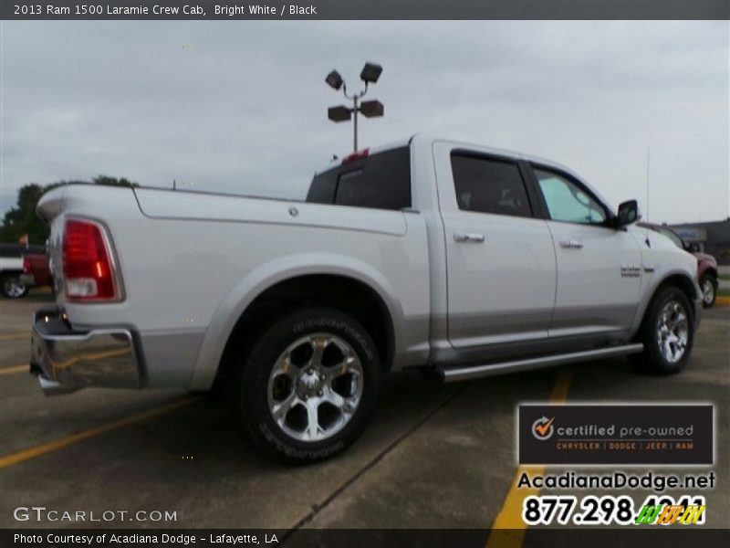 Bright White / Black 2013 Ram 1500 Laramie Crew Cab