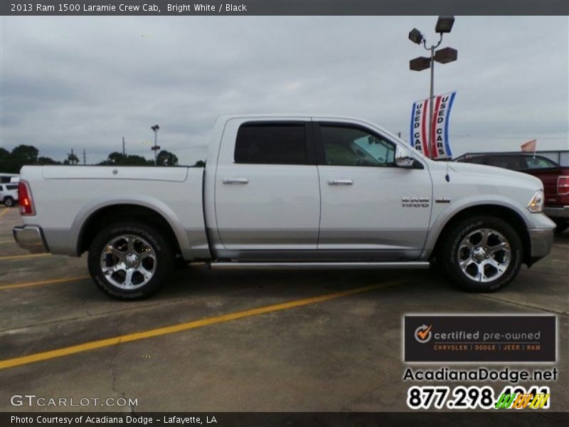 Bright White / Black 2013 Ram 1500 Laramie Crew Cab